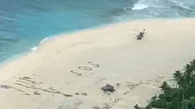 3男受困無人島與世隔絕3天 海灘上寫SOS獲救