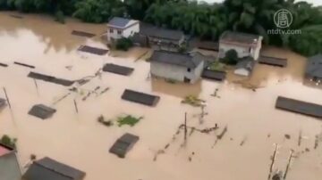 四川樂山孝姑鎮洪水來襲 14戶遭滅門