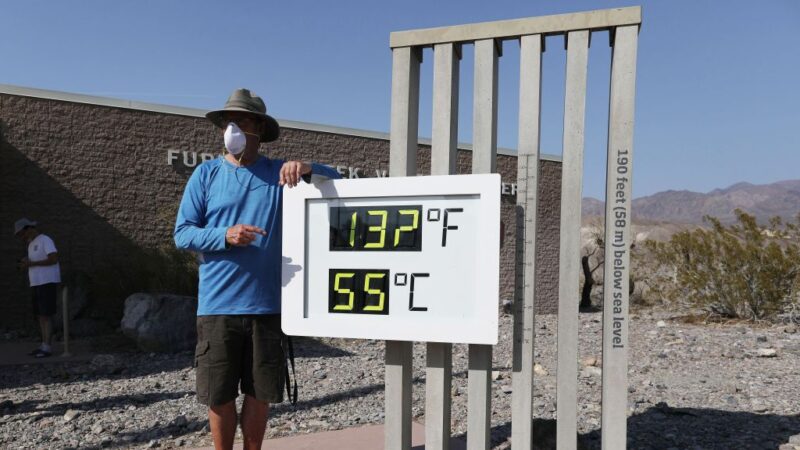 全球最高溫 南加州死谷火爐溪攝氏54.4度