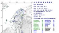 台灣東部海域5.9地震 最大震度新竹縣4級