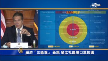 紐約「三區塊」 新規 猶太社區燒口罩抗議