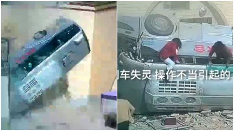 駭人！甘肅慶陽載30人大巴「撞牆」墜入農家院