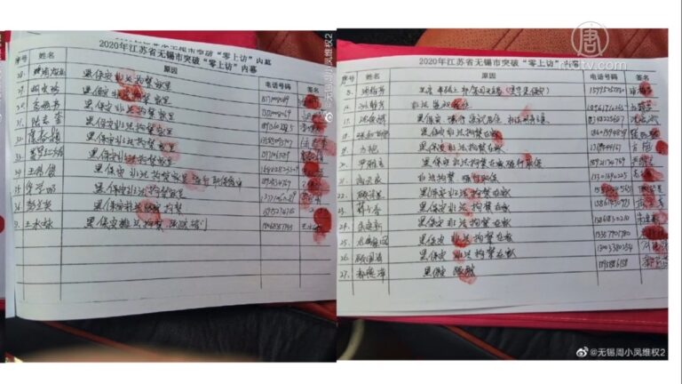 【一線採訪】無錫37位訪民蓋手印 揭「零上訪」黑幕