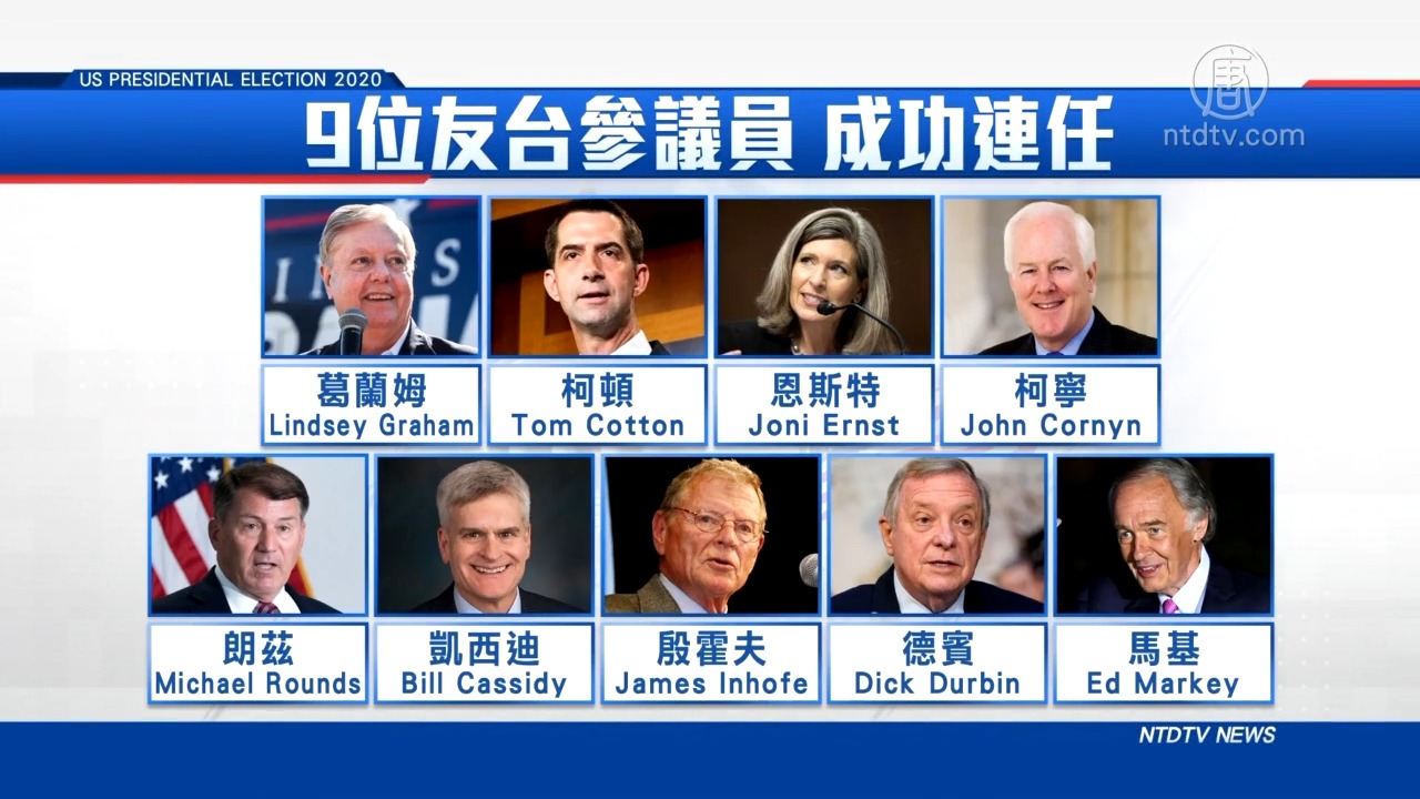 美參院改選 9位友台議員成功連任