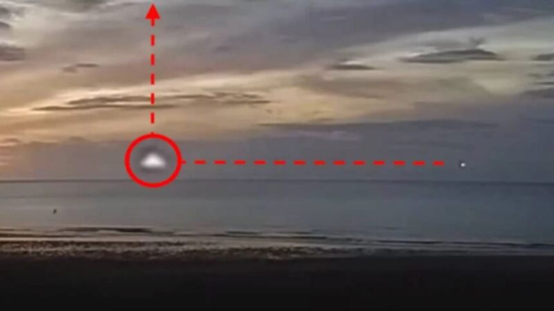 英国人拍摄到了白色UFO？以惊人的速度直升云层！(视频)