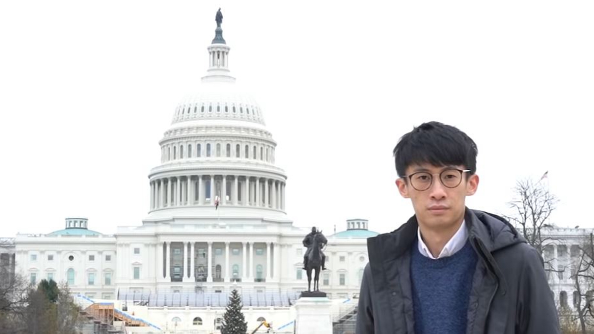 香港前立法會議員梁頌恆被證實,已於12月1日抵達華盛頓,決定在美國尋求庇護。(視頻截圖)