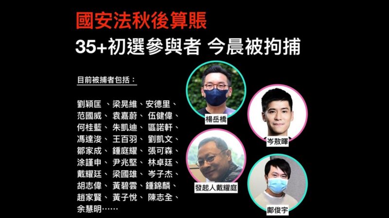 港警濫捕再起！泛民52人被補 被扣顛覆國家政權