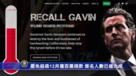 罢免纽森12月获百万捐款 签名人数已逾六成