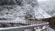 太平山蹦蹦車 遠眺太平山無敵雪景