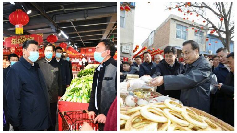 李克強買年畫 習近平逛超市 口罩成熱議話題