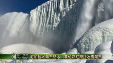 【大千世界】尼加拉大瀑布結冰 夢幻彩虹襯托冰雪瀑布