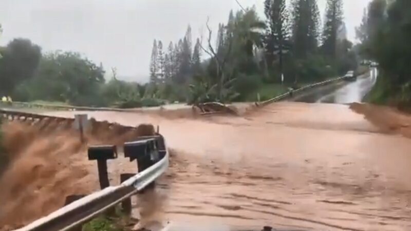 25年来罕见大雨 夏威夷毛伊岛水坝溃决