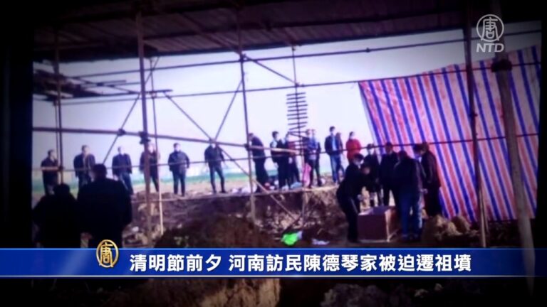 清明節前夕 河南訪民陳德琴家被迫遷祖墳