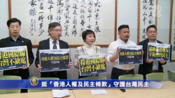 挺“香港人权及民主条款” 守护台湾民主