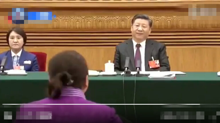 兩會女代表吹捧「廁所」政績 習近平一臉尷尬(視頻)