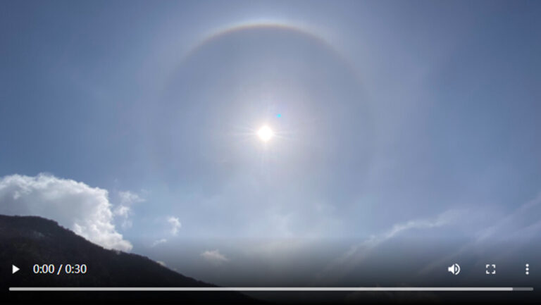 陰霾四伏下 北京海陀山驚現日暈奇觀(組圖)