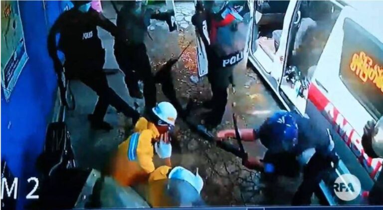 緬甸軍警槍擊救護車 殘暴圍毆醫護(視頻)