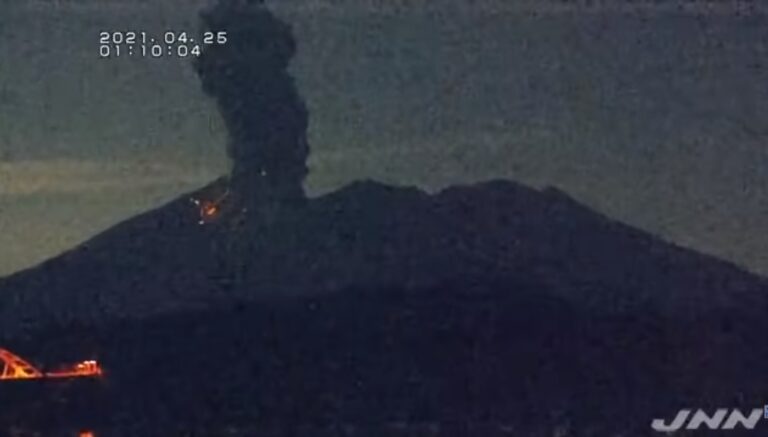 日本櫻島火山爆炸性噴發 火山碎屑流約1.8公里