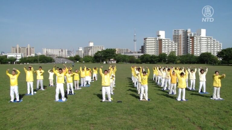 東京法輪功學員舉辦活動 紀念425和平上訪