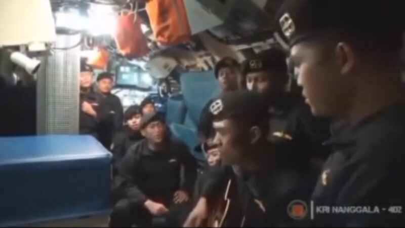 印尼沉沒潛艦 官兵生前齊唱「再見」影片曝光