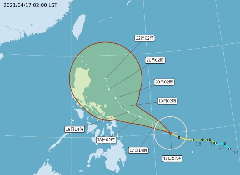 舒力基18日轉強颱 氣象局：對中南部天氣改變不大
