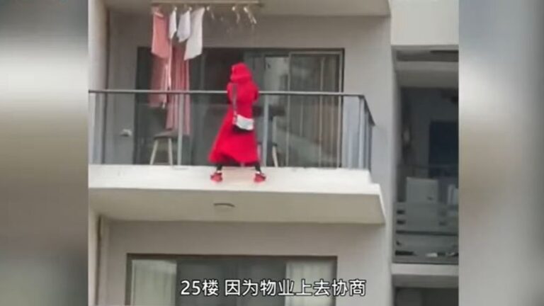 海南紅衣女25樓陽臺外「擺拍」 墜樓身亡
