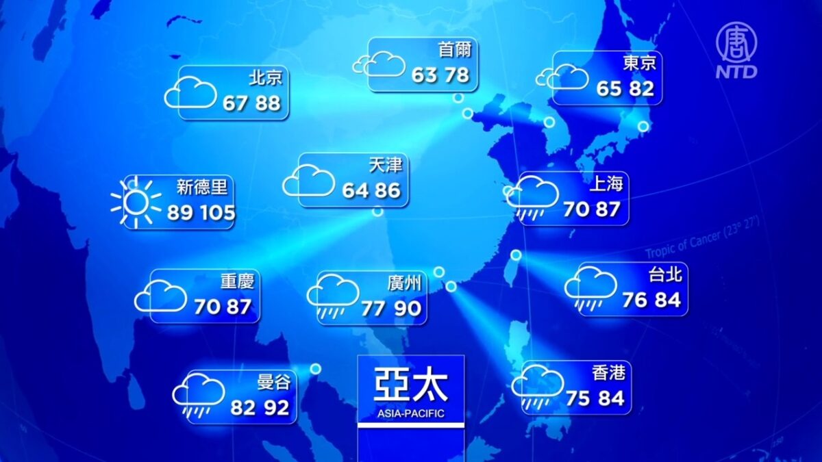 6月5日全球天气预报 新唐人中文电视台在线