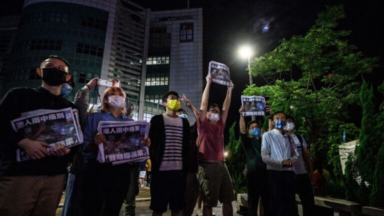 香港蘋果停刊 美英歐齊譴責中共扼殺言論自由