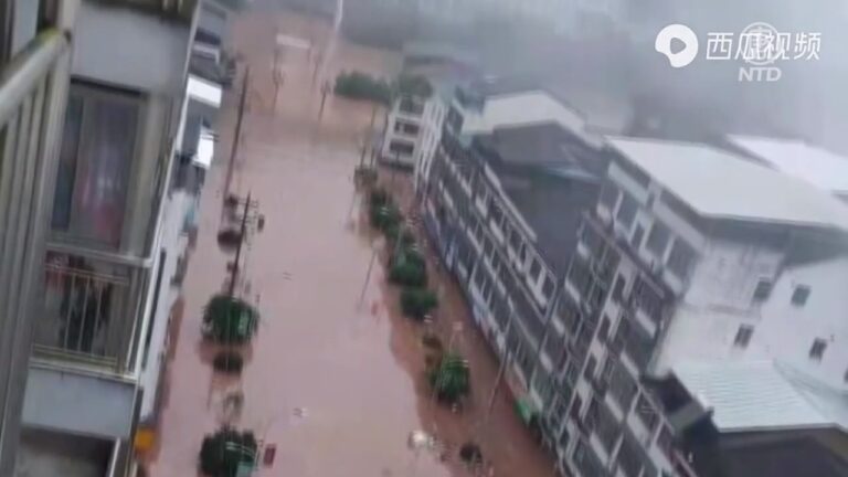 渠江上游水電站洩洪引發30年一遇洪水