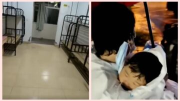 南京疫情急速擴散 市民半夜隔離當街淋雨(視頻)