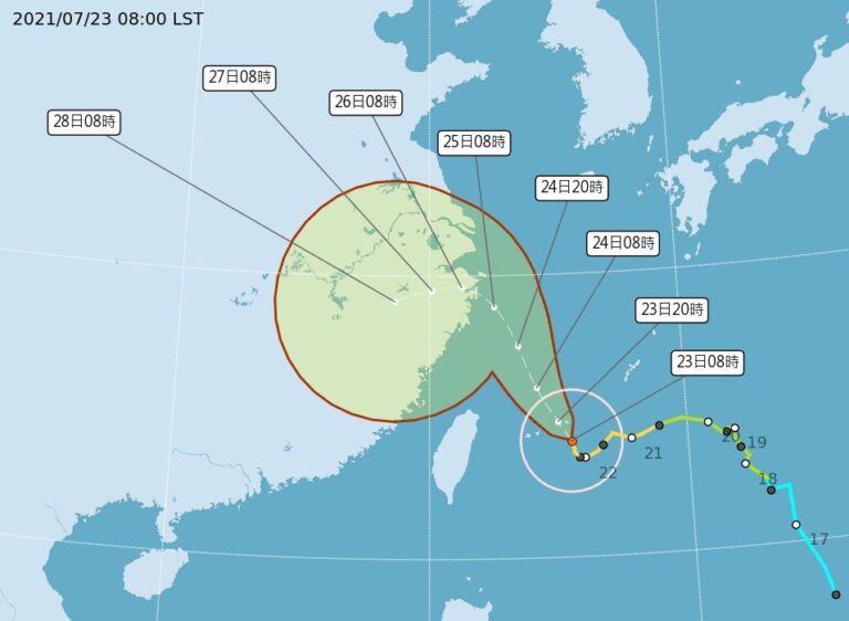颱風烟花加快且北轉 台9縣市豪大雨特報