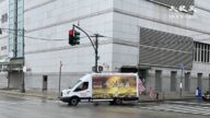紐約中領館外 「天滅中共」車隊環繞巡遊