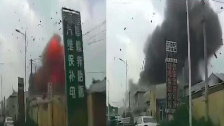 遼寧撫順液化氣罐爆炸 致1死14傷(視頻)