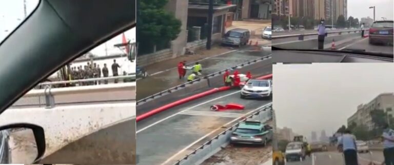 武警封鎖鄭州隧道 疑動用 大巴車清理屍體