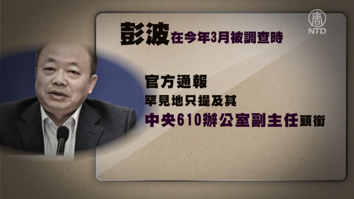 【禁闻】受贿5464万 中共前「610」高官彭波受审