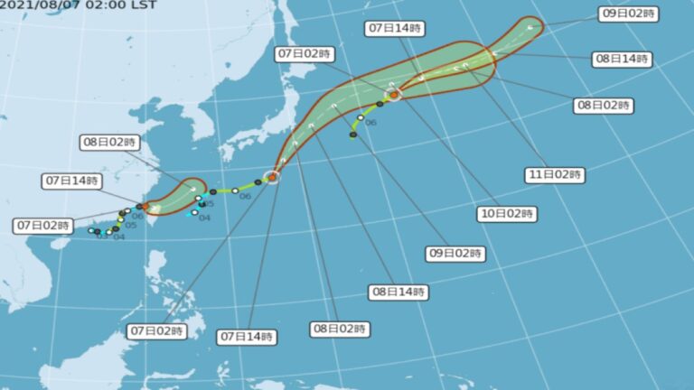 雙颱擾東奧 盧碧北上恐登九州 銀河擦撞關東