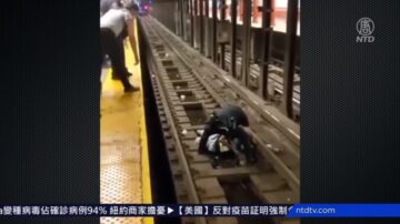 男子落軌 列車進站 紐約警察市民英勇救援