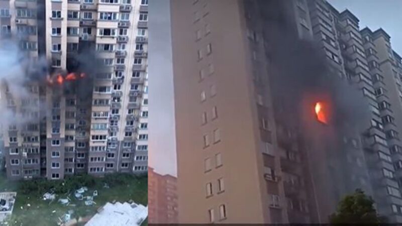 上海市住宅樓爆炸起火 一人墜樓死亡