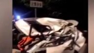 轎車撞多人後砸扁對向車 江蘇常州事故8死傷