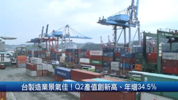 【財經100秒】: 台製造業景氣佳！Q2產值創新高 年增34.5%