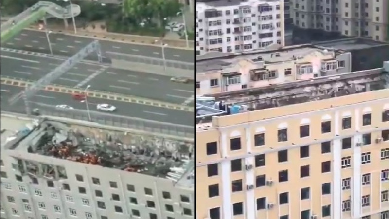哈爾濱樓頂坍塌4死7傷 網傳原是政府樓