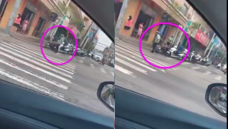 广东男砍死一交警后 再骑车追其他警察(视频)
