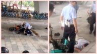 廣州警察當街跪壓男子頸部 引發輿論譴責