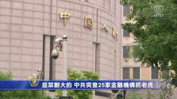 韭菜割大的 中共突查25家金融機構抓「老虎」