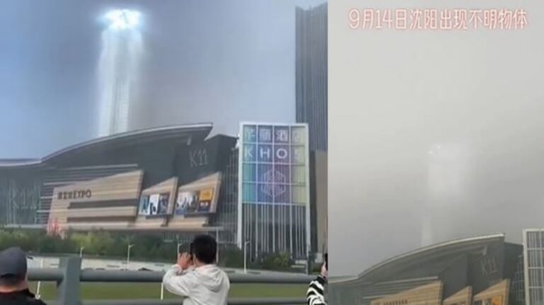 瀋陽驚現巨型「天梯」 網友：天地相通，奇觀！