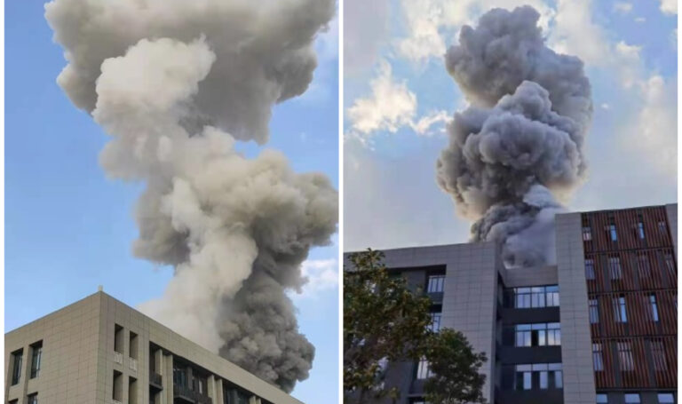 南京航大實驗室爆燃2死9傷 騰起白色蘑菇雲