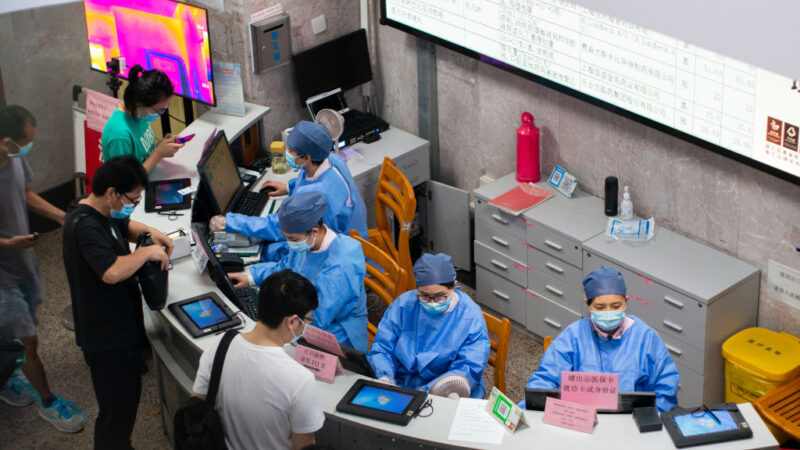 上海疫情不明 第六醫院封鎖 醫生護士穿防護服