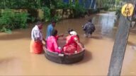 印度暴雨後稀奇一幕：新人乘鋁鍋趕往婚場
