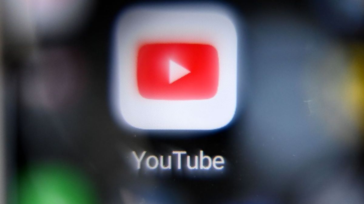 圖為 YouTube標記。(KIRILL KUDRYAVTSEV/AFP via Getty Images)