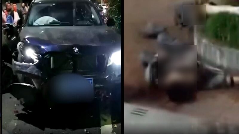 湖南懷化寶馬車連撞7車 多人躺地 致4死傷(視頻)